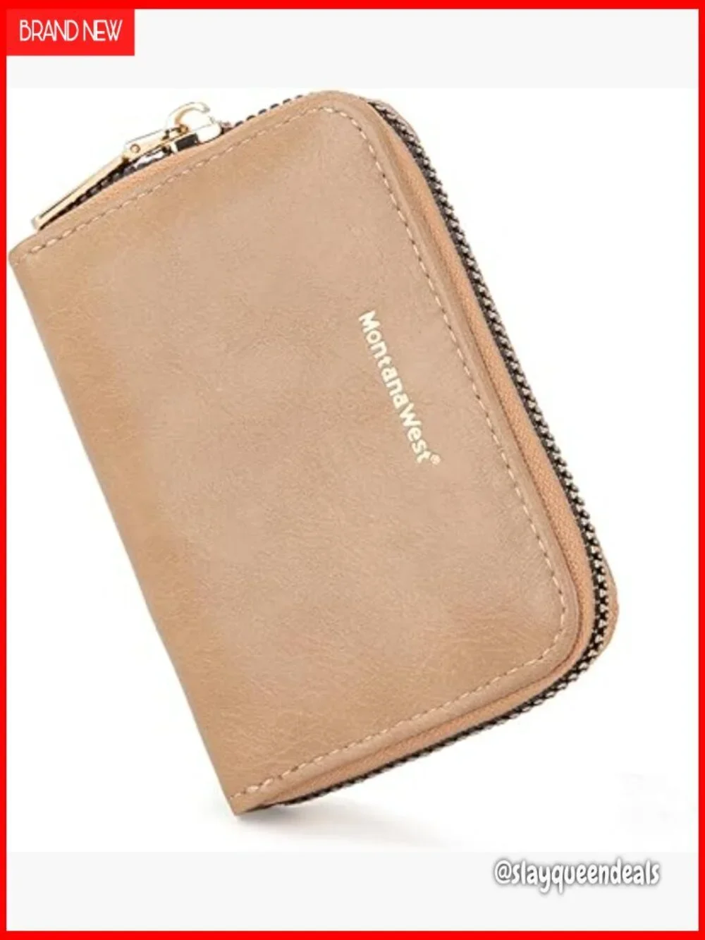 RFID Blocking Small Credit Card Holder Wallet with Zipper Compact Women's